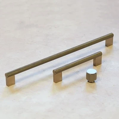 Image of 320mm Brushed Nickel Knurled Textured Kitchen Cabinet Handle Cupboard Door Drawer Pull Wardrobe Furniture Replacement