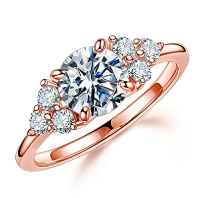 Image of 1.2ct Moissanite Engagement Rings for Women, Sterling Silver, Created