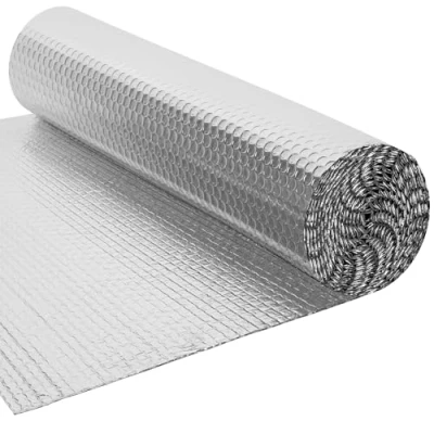Image of BLOSTM Foil Insulation Roll 5m x 60cm Radiator Reflector Panels for Floor, Ceiling, Roof, Wall 3 in 1 Reflective Heat &amp; Vapour Barrier Saves Energy