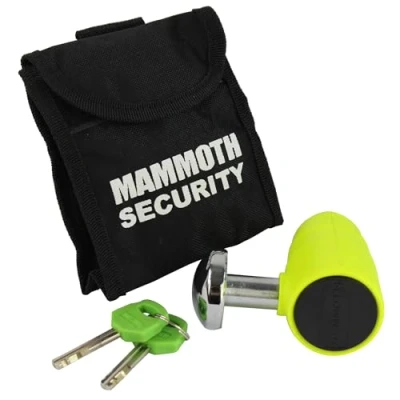 Image of Mammoth Security Motorcycle Disc Lock MDX 12 16mm Thick Heavy Duty Pin Sold Secure Gold Approved Motorbike Scooter Disclock