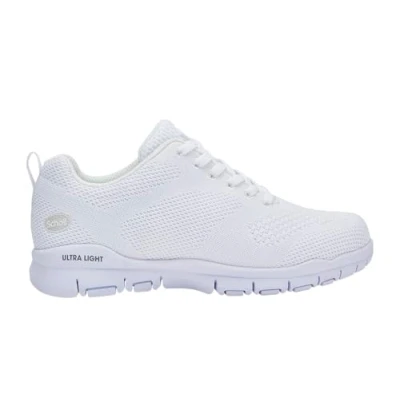 Image of Scholl Men&#039;s Jump Laces Health Care Professional Shoe, White, 8 UK