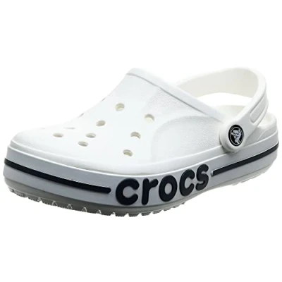 Image of Crocs Unisex Bayaband Clog, White Navy, 8 UK Men/ 9 Women
