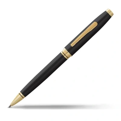 Image of Cross Coventry Ballpoint Pen Medium Black Gold Gift Boxed