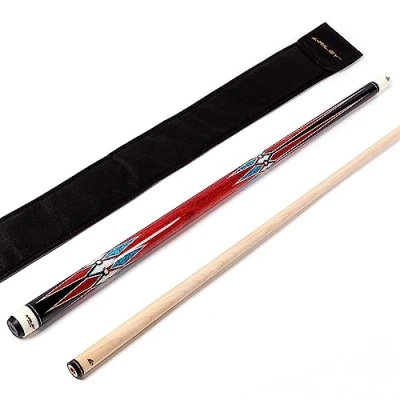 Image of Riley Unisex American Classic Pool Cue And Case Set, Red, 58 147cm EU
