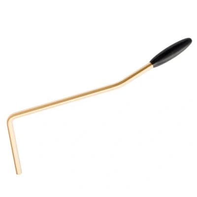 Image of Musiclily Ultra 5mm Push in Style Stainless Steel Tremolo Arm Whammy Bar for Korea Made Wilkinson Bridge, Gold with Black Tip