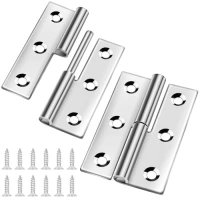 Image of 2 Pcs Lift Off Hinges 3 Inch, Bolatus Small Slip Joint Flag Detachable 304 Stainless Steel Door Right Handedness