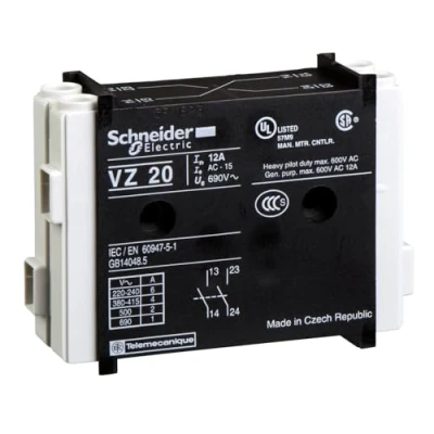 Image of Schneider Electric, TeSys Mini Vario, VARIO auxiliary contact block 1 NO + NO, VZ20