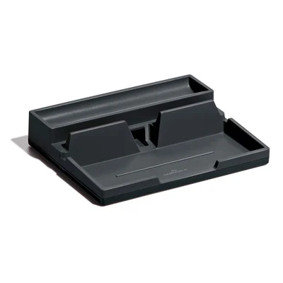 Image of Durable 761358 VARICOLOR Desk Organiser, Compact Stationery Storage Tray with Phone/Table Mount Charcoal