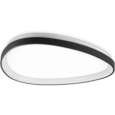 Image of Gemini 61cm DALI Integrated LED Semi Flush Light Black 3650Lm 3000K