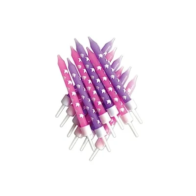 Image of Anniversary House Pack of 12 Unicorn Birthday Candles with Holders, 7.5 Centimeters, Celebration Cake Decoration, AHC216