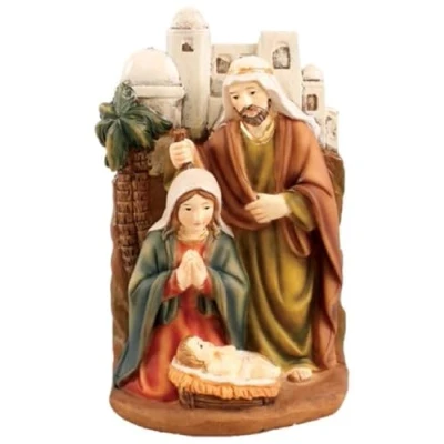 Image of CBC Christmas Nativity Scene Holy Family Jesus in a Manger 10 cm