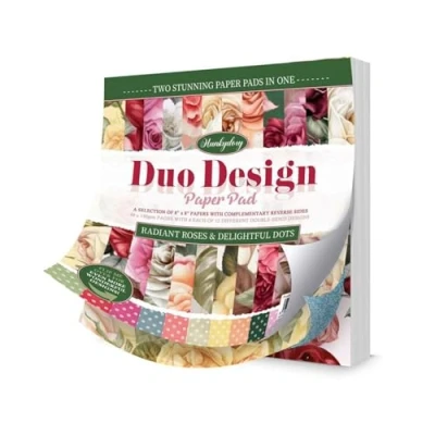 Image of Hunkydory Crafts Duo Design Paper Pads Radiant Roses &amp; Delightful Dots