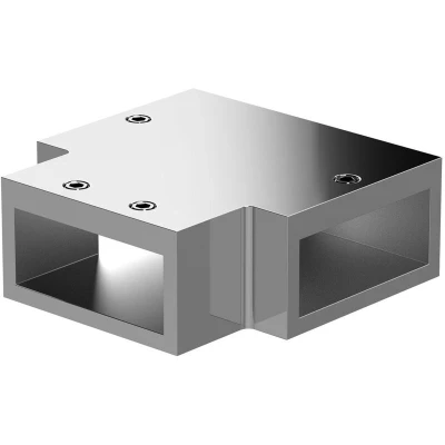 Image of Hudson Reed FIX031 Chrome Wetroom Screens Screen Support Bar T Piece, 43mm,