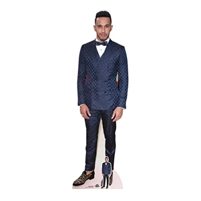 Image of STAR CUTOUTS Life Size Cut Out with Mini Version of Lewis Hamilton Red Carpet, Cardboard, Multi Colour, 174 x 54 cm