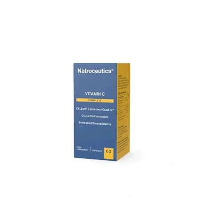 Image of Natroceutics Vitamin C Complete 60 Vegan Friendly Capsules Advanced delivery via liposomal Cellg8™Market Leading Quality Through Quali C™ with Citrus Bioflavonoids Increased Bioavailability