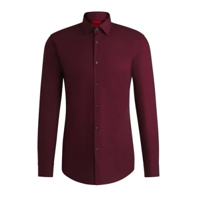 Image of HUGO Mens C Jenno Slim fit Business Shirt in Cotton poplin