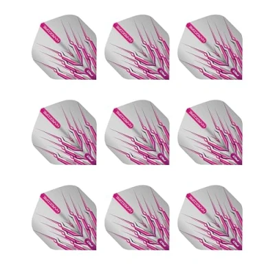 Image of RED DRAGON Peter Wright Snakebite Hardcore Mohawk Pink Dart Flights 3 Sets Per Pack (9 in Total)