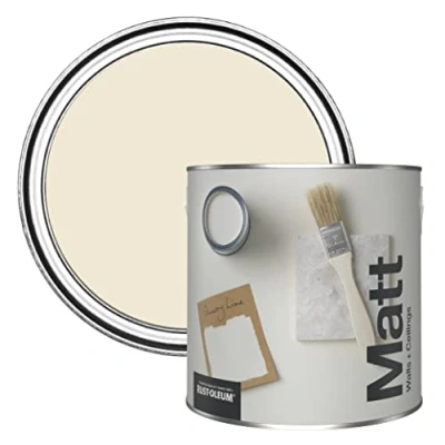 Image of Rust Oleum Colours Matt Emulsion Wall and Ceiling Paint Quarry Lime 2.5L