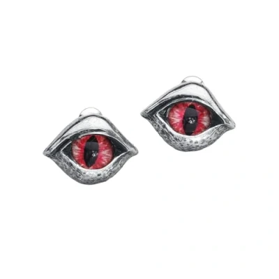 Image of Alchemy Gothic Demon Eye Studs Earring Set Silver Coloured