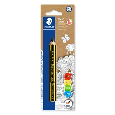 Image of STAEDTLER 141 2B Noris Junior Graphite Pencil for Toddlers Aged 2+ (Pack of 1), Black