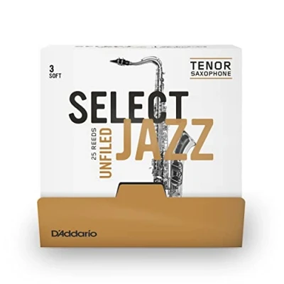 Image of D&#039;Addario Select Jazz Unfiled Tenor Saxophone Reeds, Strength 3 Soft, 25 Box