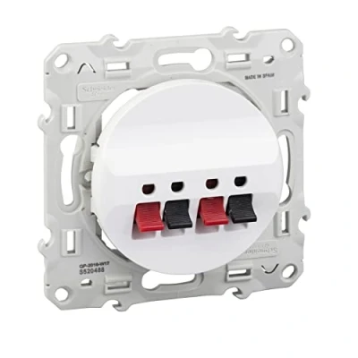 Image of Odace, Speaker Socket, White, 2 Outputs