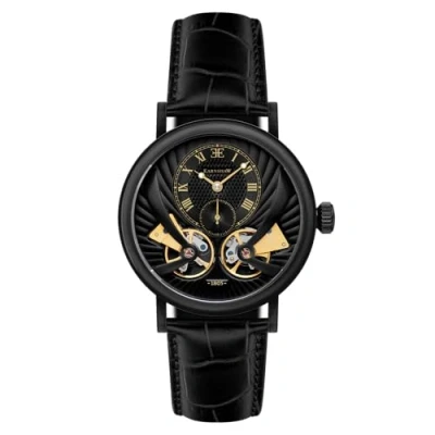 Image of Thomas Earnhshaw Men&#039;s Beaufort Anatolia Automatic Mechanical Watch with Black Dial Analogue Classic Display and Leather Strap ES 8059 04