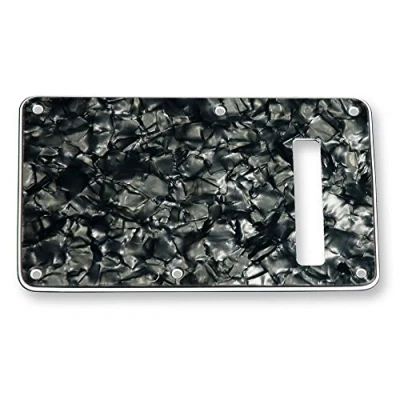 Image of VANSON Premium Quality Tremolo Cover Backplate to fit Fender USA, MEX Stratocaster Strat (3 Ply, Black Pearl)