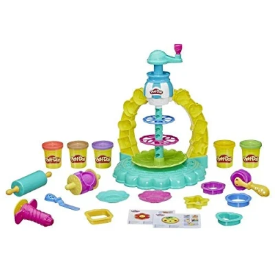 Image of Play Doh Kitchen Creations Sprinkle Cookie Surprise Food Set with 5 Non Toxic Colours
