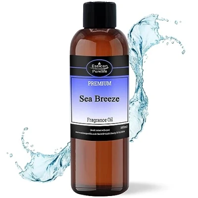 Image of Sea Breeze Fragrance Oils for Candle Making, Perfect Soaps, Bath Bombs, Slime, Wax Melts, Aromatherapy, Home Fragrance, and Oil Burners Aroma Hair &amp; Skin Care UK Made 100ml