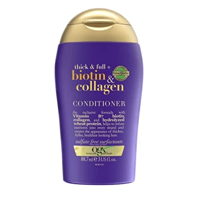 Image of OGX Thick &amp; Full + Biotin Collagen Travel Size Conditioner 88.7 ml