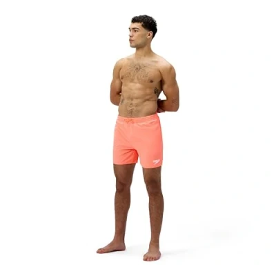 Image of Speedo Men&#039;s 16&quot; Watershort Swiming Trunks Quick Dry Comfortable Fit Clasic Style Drawstring Waist, Sumer Orange, XS