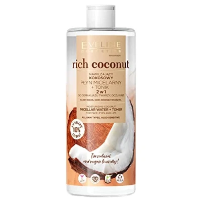 Image of Eveline Rich Coconut Moisturizing Micellar Water Toner for All Skin Types 500ml