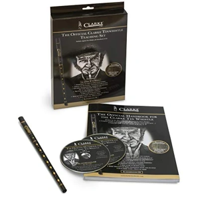 Image of Clarke 700555 Pennywhistle D tuning Beginner Set with textbook and CD, 700442