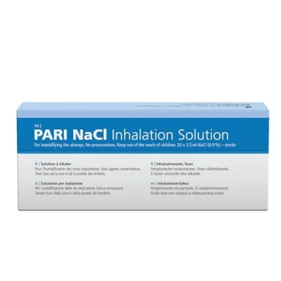 Image of Pari Nacl Inhalation Solution Ampoules 20X2.5 ml Bulk Buy 2 Packs