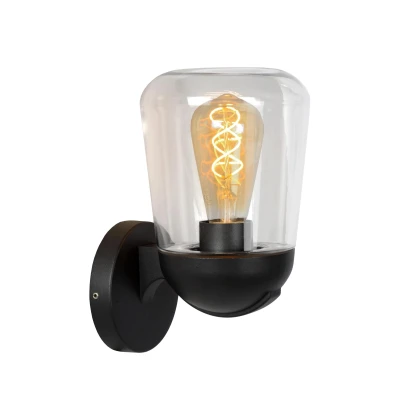 Image of Tulsa Classic Wall Light Outdoor 1xE27 IP44 Black