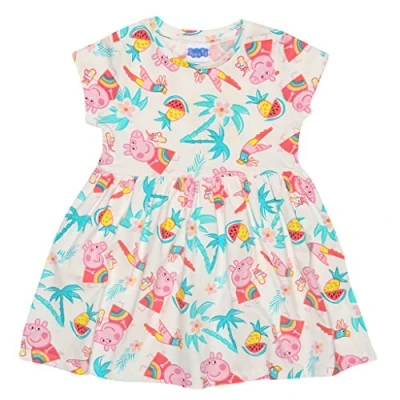 Image of Peppa Pig Flamingo Dress, Baby Girls, Multicoloured, Official Merchandise