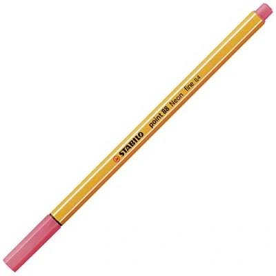 Image of STABILO Fineliner point 88 Pack of 1 Neon Red
