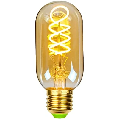 Image of TIANFAN Led Bulbs Vintage Light Long Test Tube 4W Dimmable Spiral Filament 220/240V E27 Edison Decorative (T45 105mm)