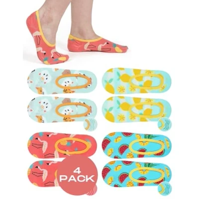 Image of soxo Invisible Socks Women Ankle Ladies Trainer Multipack Cotton Funny Ballet 2.5 6.5 6 Pairs
