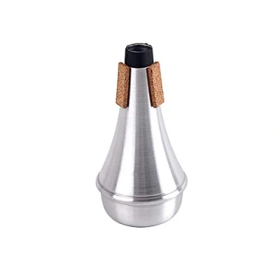 Image of Alnicov Professional Trumpet Straight Practice Cup Mute Lightweight Silencer,Silver