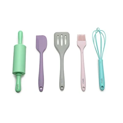Image of melii 5 Piece Real Mini Baking Tool Set, Cooking Tools for Kids
