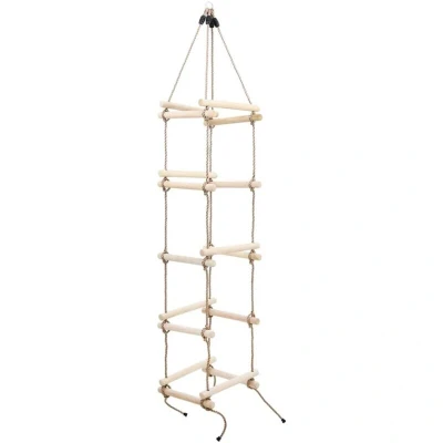 Image of vidaXL Kids Rope Ladder 200 cm Wood