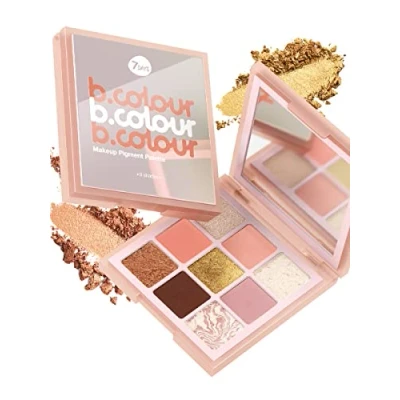 Image of 7Days Eyeshadow Palette Nude and Glitter Eye Shadow Matte Shimmer Make Up Set for Girls Makeup with 9 Pigmented Long lasting Shades