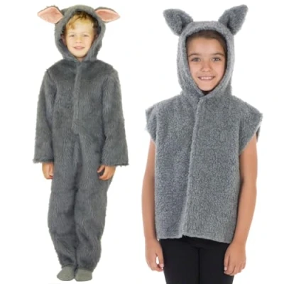 Image of Charlie Crow Fur Wolf costume for kids One size 3 8 Years.