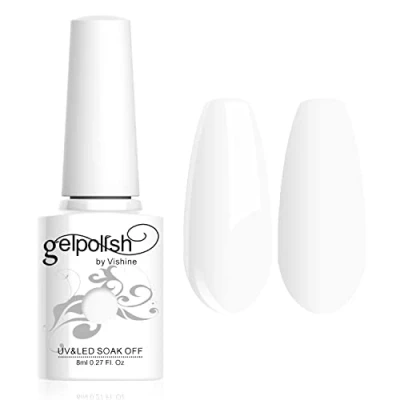 Image of Vishine Soak Off UV LED Gel Polish Nail Art Manicure 8ml Lacquer White #020