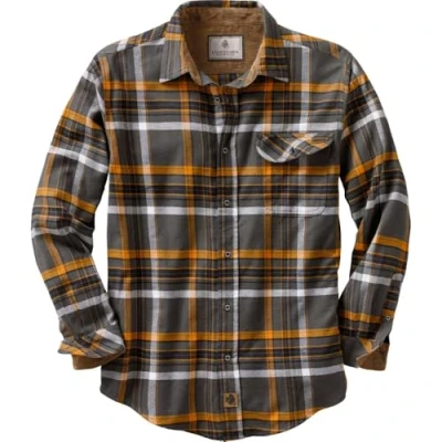 Image of Legendary Whitetails Men&#039;s Buck Camp Flannels Long Sleeve, Platinum Plaid, Large Tall