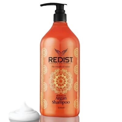 Image of Redist Hair Care Shampoo Argan 500ml Strengthen Nourish Protect For Unisex With Moroccan Oil Volume and Moisture Soft Shine