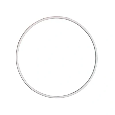 Image of 20cm White Coated Metal Ring for Crafts Wreath &amp; Flower Hoop