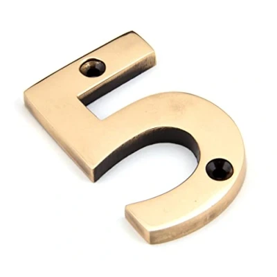 Image of From The Anvil Polished Bronze Numeral 5
